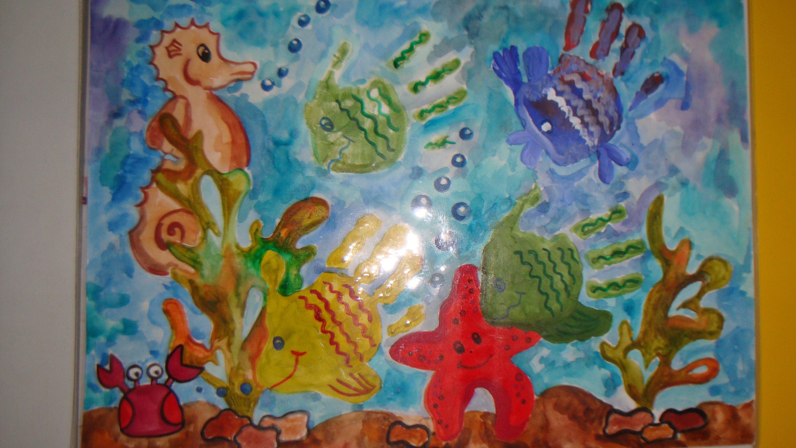 Детский рисунок подводное царство